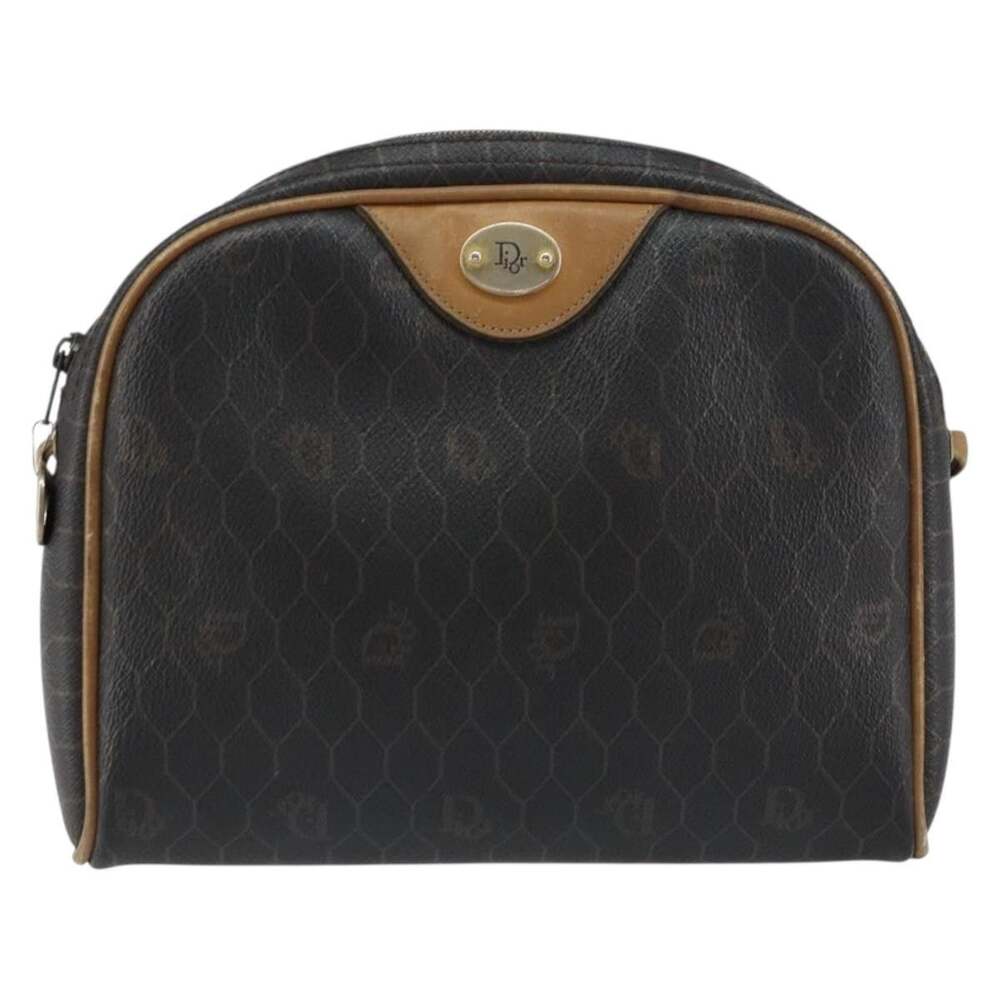 Dior Honeycomb Canvas Shoulder Bag Black